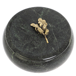 Шкатулка круглая из натурального камня змеевик Stone Casket варинант исполнения - 3 | Loft Concept в Новосибирске