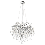 Люстра подвесная с прозрачными стеклянными подвесками в форме капель Диаметр 60 см Droplet Chandelier варинант исполнения - 12 | Loft Concept в Новосибирске