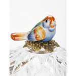 Конфетница с бронзовой ручкой и фарфоровой птичкой на крышке Eden Garden варинант исполнения - 3 | Loft Concept в Новосибирске