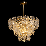 Люстра многоярусная с объемными прозрачными цветами Hanging Flowers варинант исполнения - 3 | Loft Concept в Новосибирске