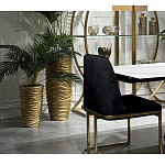 Стул обеденный велюровый черный с золотым каркасом Nobility варинант исполнения - 6 | Loft Concept в Новосибирске