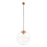Подвесной светильник со стеклянным прозрачным плафоном в форме шара и золотыми металлическим акцентами 30 ClassiCon варинант исполнения - 2 | Loft Concept в Новосибирске