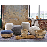 Круглый вязаный пуф Yellow Knitted Ball Pouf варинант исполнения - 3 | Loft Concept в Новосибирске