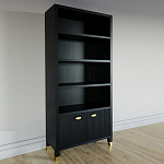 Книжный Стеллаж Elsa Dreams Black с задней стенкой варинант исполнения - 1 | Loft Concept в Новосибирске