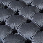 Пуф велюровый серый с каретной стяжкой Perennially варинант исполнения - 2 | Loft Concept в Новосибирске