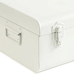 Металлический сундук Metal Chest White варинант исполнения - 3 | Loft Concept в Новосибирске