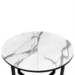 Стол обеденный раздвижной со столешницей белый мрамор Magali варинант исполнения - 6 | Loft Concept в Новосибирске