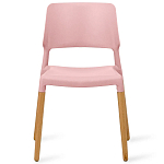 Пластиковый стул на ножках из массива бука Ferret Pink варинант исполнения - 2 | Loft Concept в Новосибирске