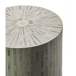 Круглый приставной столик с инкрустацией RADIAL BONE INLAY SIDE TABLE варинант исполнения - 1 | Loft Concept в Новосибирске