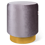 Пуф фиолетовый велюр на золотом металлическом основании Golden Belt варинант исполнения - 1 | Loft Concept в Новосибирске