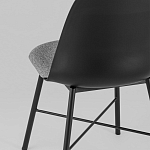 Стул из прочного пластика на металлическом основании Anora Black варинант исполнения - 6 | Loft Concept в Новосибирске