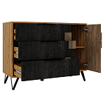 Комод с 3-мя ящиками и дверцей Stone Effect варинант исполнения - 3 | Loft Concept в Новосибирске