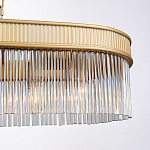 Люстра подвесная овальная со стеклянными трубками Длина 100 см Nembus варинант исполнения - 3 | Loft Concept в Новосибирске