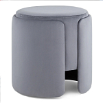 Пуф Alice Poof Grey Серый велюр варинант исполнения - 1 | Loft Concept в Новосибирске