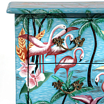 Комод с росписью Розовый фламинго L.XV CHEST OF DRAWERS Flowers with Flamingo варинант исполнения - 3 | Loft Concept в Новосибирске