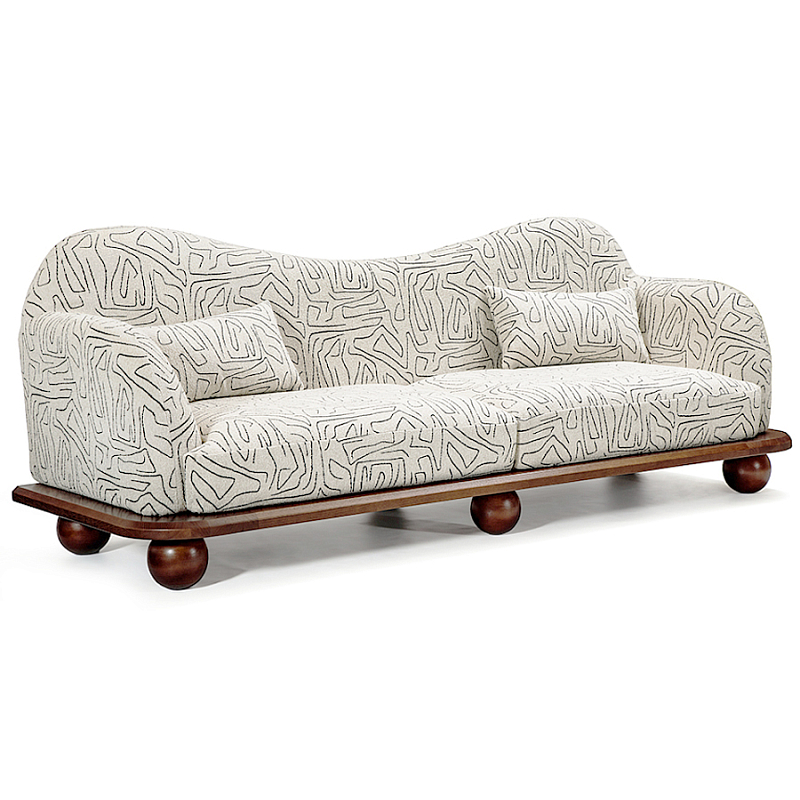 Диван Indra Sofa Молочный Коричневый в Новосибирске | Loft Concept 