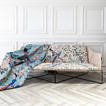 Трехместный диван на металлическом каркасе с цветочным принтом в стиле шинуазри Chinoiserie Birds on a Tree Sofa варинант исполнения - 3 | Loft Concept в Новосибирске