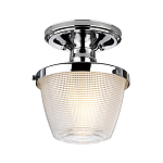 Потолочный светильник для ванных комнат с плафоном из прессованного фактурного стекла Quoizel варинант исполнения - 1 | Loft Concept в Новосибирске