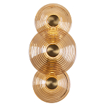 Бра со стеклянными плафонами янтарного цвета в форме дисков Savio Glass Disc варинант исполнения - 1 | Loft Concept в Новосибирске