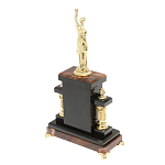 Часы настольные бронзовые из натурального камня Яшма с декором в виде Фемиды Themis Stone Clock варинант исполнения - 4 | Loft Concept в Новосибирске