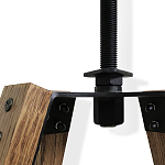 Барный стул со спинкой и металлической подставкой на 4-х деревянных ножках Коричневый Велюр Vendramin Chair варинант исполнения - 4 | Loft Concept в Новосибирске