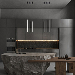 Подвсеной светильник светодиодный металлический цилиндрической формы черно-белый Trumpet tube варинант исполнения - 5 | Loft Concept в Новосибирске