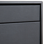 Комод из металла и кожи Guarin Chest of Drawers варинант исполнения - 4 | Loft Concept в Новосибирске
