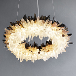 Люстра кргулая светодиодная из дымчатых и прозрачных необработанных кристаллов Raw Crystal варинант исполнения - 2 | Loft Concept в Новосибирске