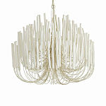 Люстра белая с несколькими ярусами деревянных палочек Bright Wooden Chandelier варинант исполнения - 1 | Loft Concept в Новосибирске