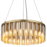 Люстра со стеклянными цилиндрическими плафонами Luminous Cylinders Amber Round варинант исполнения - 1 | Loft Concept в Новосибирске