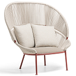 Дизайнерское уличное кресло с веревочной спинкой PETALO Armchair варинант исполнения - 1 | Loft Concept в Новосибирске