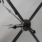 Часы настенные зеркальные с чёрным металлическим циферблатом Mirror Tower Clock варинант исполнения - 3 | Loft Concept в Новосибирске