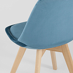 Стул с мягким велюровым сиденьем Arvika Blue варинант исполнения - 6 | Loft Concept в Новосибирске