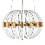 Люстра круглая с прозрачными элементами в форме полумесяца Crystal Crescent варинант исполнения - 4 | Loft Concept в Новосибирске