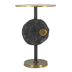 Столик приставной с абстрактным основанием и акцентом в виде золотистого диска Heavenly Space варинант исполнения - 1 | Loft Concept в Новосибирске