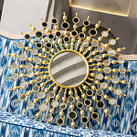 Зеркало-солнце в раме из металла с золотыми с лучами Rays of Peace варинант исполнения - 3 | Loft Concept в Новосибирске