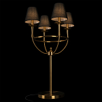 Настольная лампа на металлическом основании бронзового цвета с 4-мя черными конусовидными абажурами Dignity варинант исполнения - 4 | Loft Concept в Новосибирске