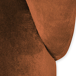 Стул с мягкой оранжевой обивкой из велюра и подъемно-поворотным механизмом на черных колесиках Harper Orange варинант исполнения - 4 | Loft Concept в Новосибирске