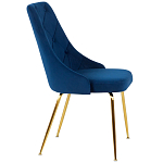 Стул в темно-синей велюровой обивке Ward Dark Blue Velour Chair варинант исполнения - 3 | Loft Concept в Новосибирске