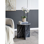 Столик кофейный с столешницей из черного мрамора Compact Black Marble Table варинант исполнения - 7 | Loft Concept в Новосибирске