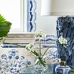 Обои ручная роспись Porto by Alessandra Branca Original colourway on dyed paper варинант исполнения - 3 | Loft Concept в Новосибирске