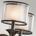 Люстра с белыми тканевыми абажурами в прозрачных стеклянных цилиндрах Kichler варинант исполнения - 21 | Loft Concept в Новосибирске