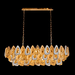 Люстра овальная с многослойными белыми и прозрачными подвесками Character Chandelier варинант исполнения - 1 | Loft Concept в Новосибирске