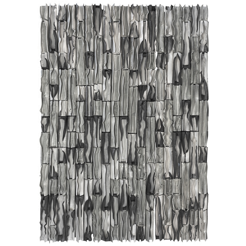 Объемное Панно на стену Grey Micro Waves Серый в Новосибирске | Loft Concept 