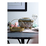 Блюдо фарфоровое с бронзовой ручкой Paradise Dish with Handle варинант исполнения - 2 | Loft Concept в Новосибирске