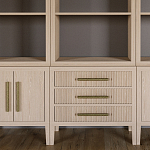 Модульный стеллаж Primo из трех составных элементов Светлый дуб варинант исполнения - 6 | Loft Concept в Новосибирске