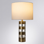 Настольная лампа с цилиндрическим основанием и белым абажуром Crystal Harmony  варинант исполнения - 1 | Loft Concept в Новосибирске