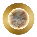 Бра в форме диска цвета латунь Brass Borders варинант исполнения - 1 | Loft Concept в Новосибирске