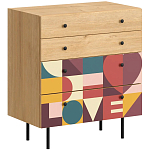 Комод с принтом на ящиках Elise Chest of Drawers варинант исполнения - 7 | Loft Concept в Новосибирске