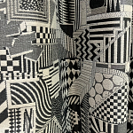 Мебельная ткань Шенилл черно-белый принт 280 см T3-44 варинант исполнения - 1 | Loft Concept в Новосибирске